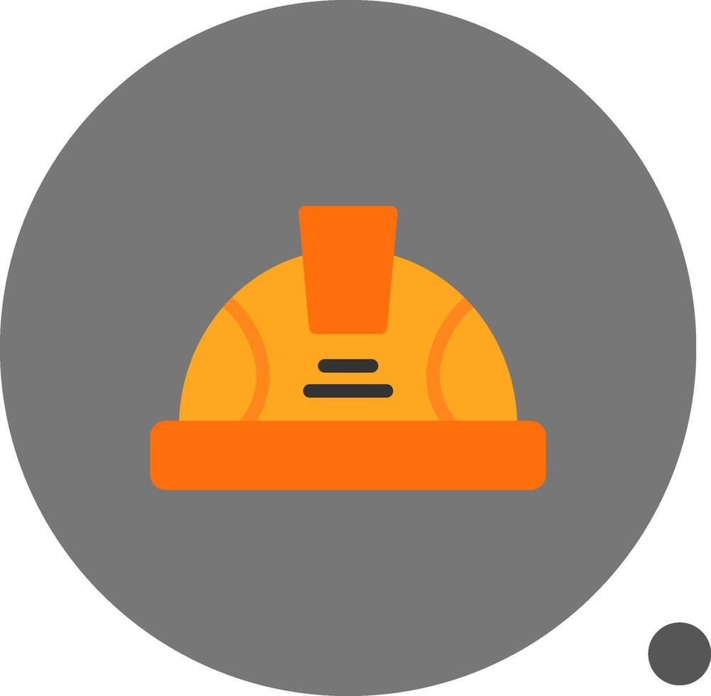 Hard Hat Flat Shadow Icon vector