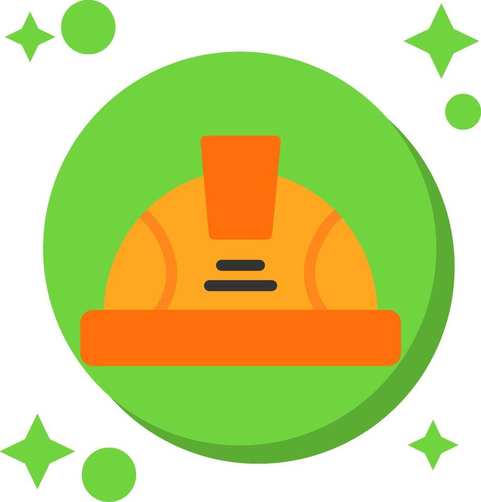 Hard Hat Tailed Color Icon vector