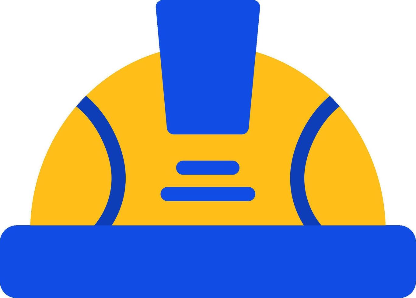 Hard Hat Flat Two color Icon vector