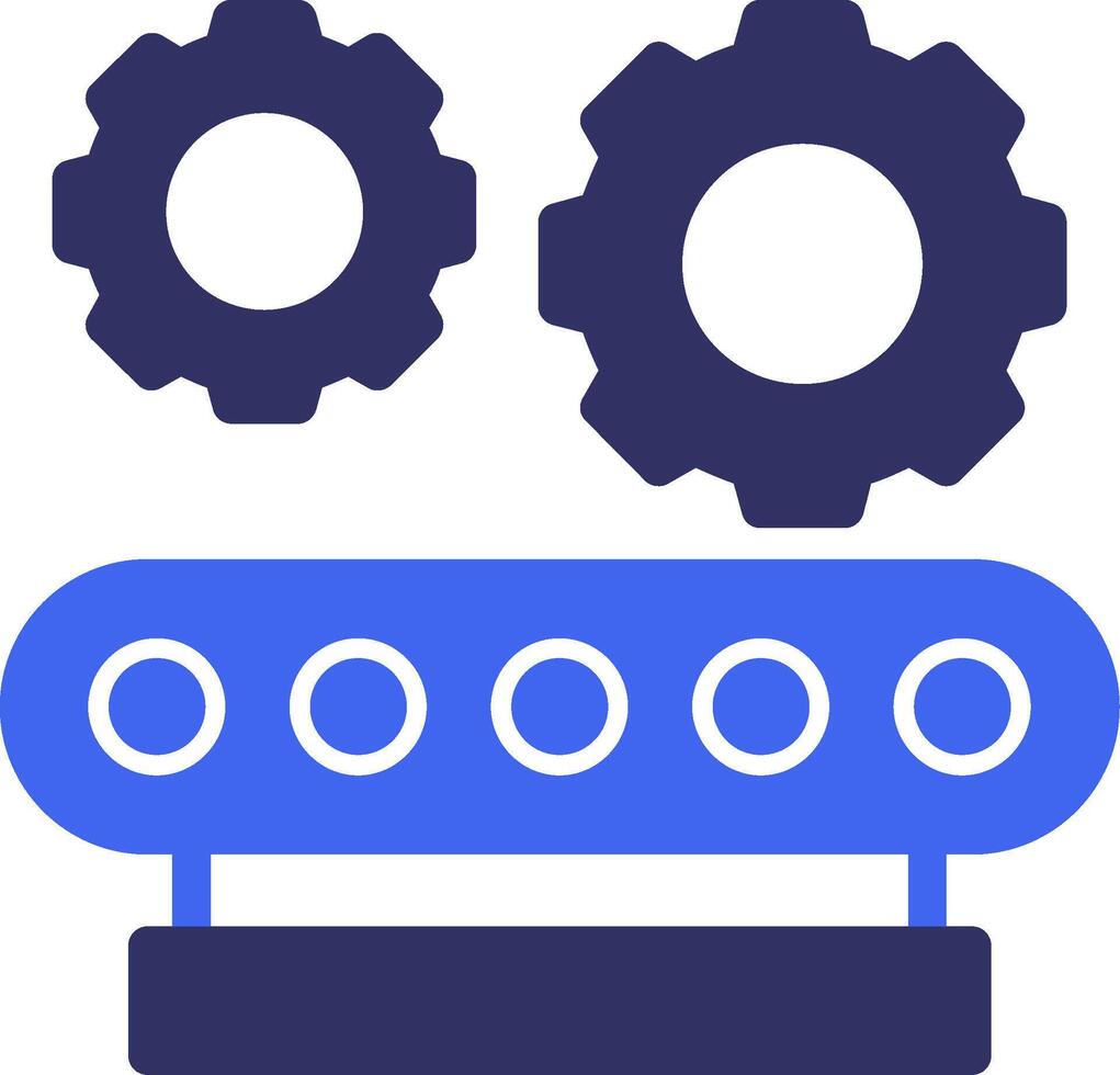 Industry Settings Solid Two Color Icon vector