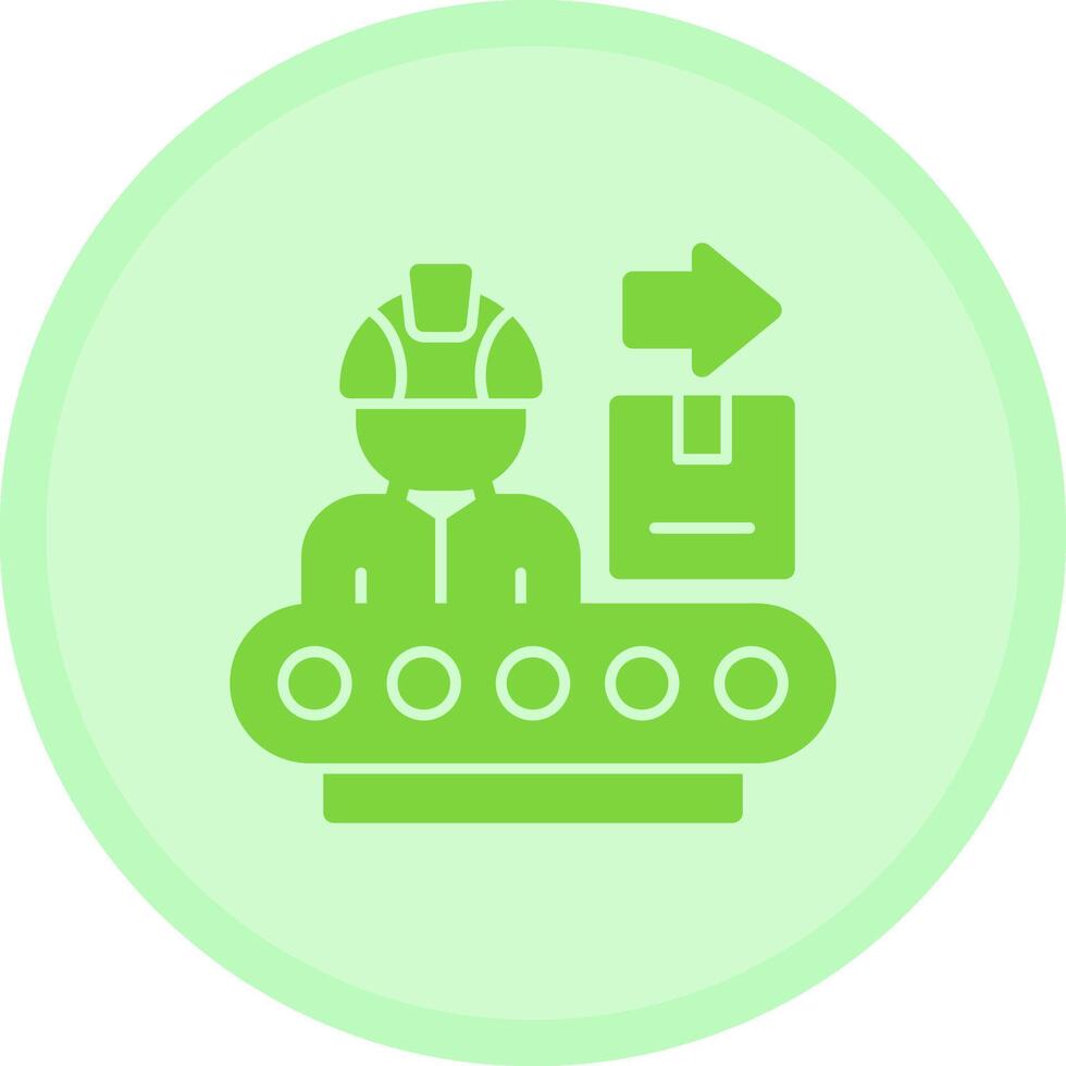 Manufacturing Process Multicolor Circle Icon vector