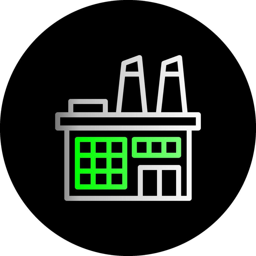 Factory Window Dual Gradient Circle Icon vector