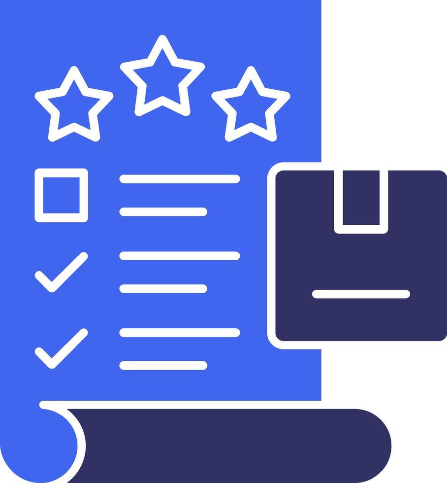 Quality Check Solid Two Color Icon vector