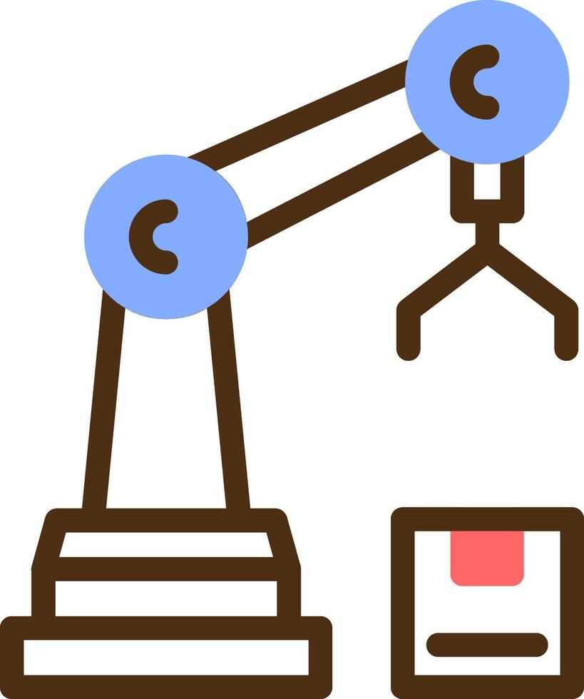 Robot Assembly Color Filled Icon vector