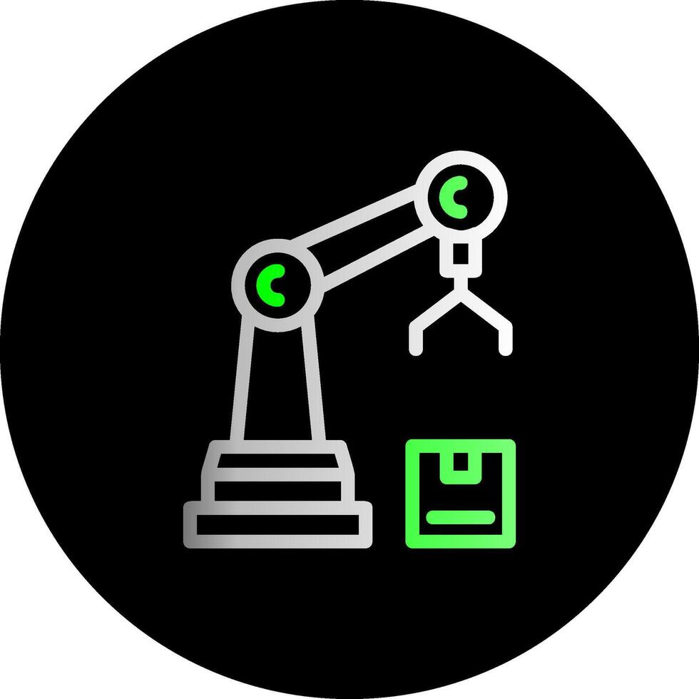 Robot Assembly Dual Gradient Circle Icon vector