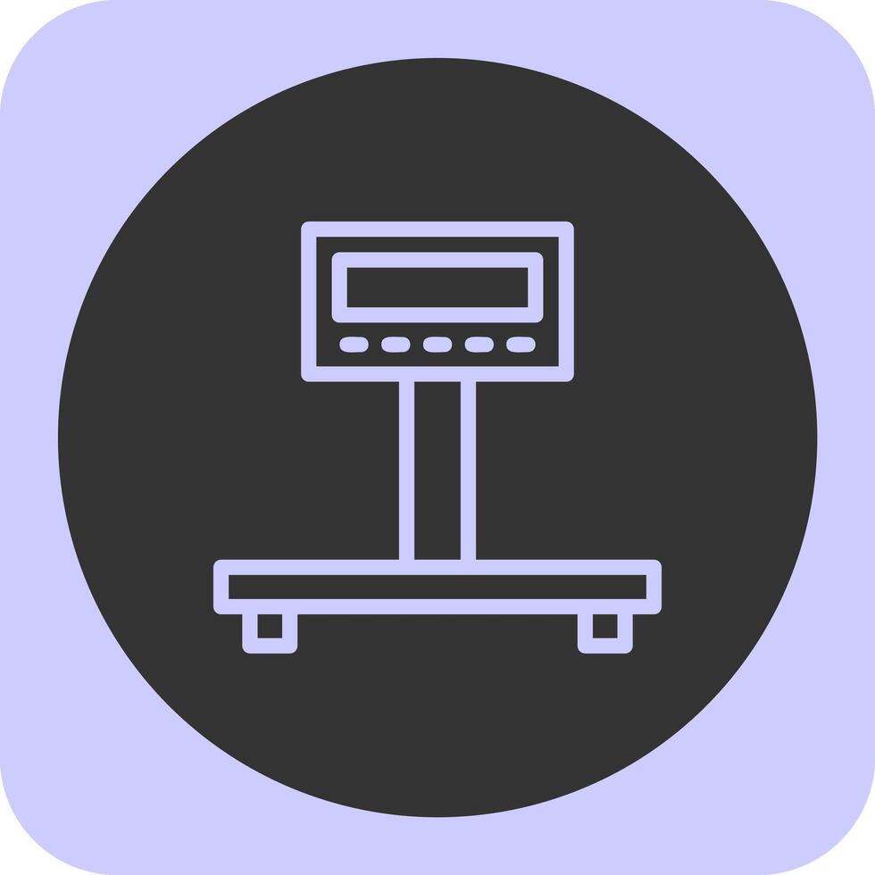 Industrial Scale Linear Round Icon vector