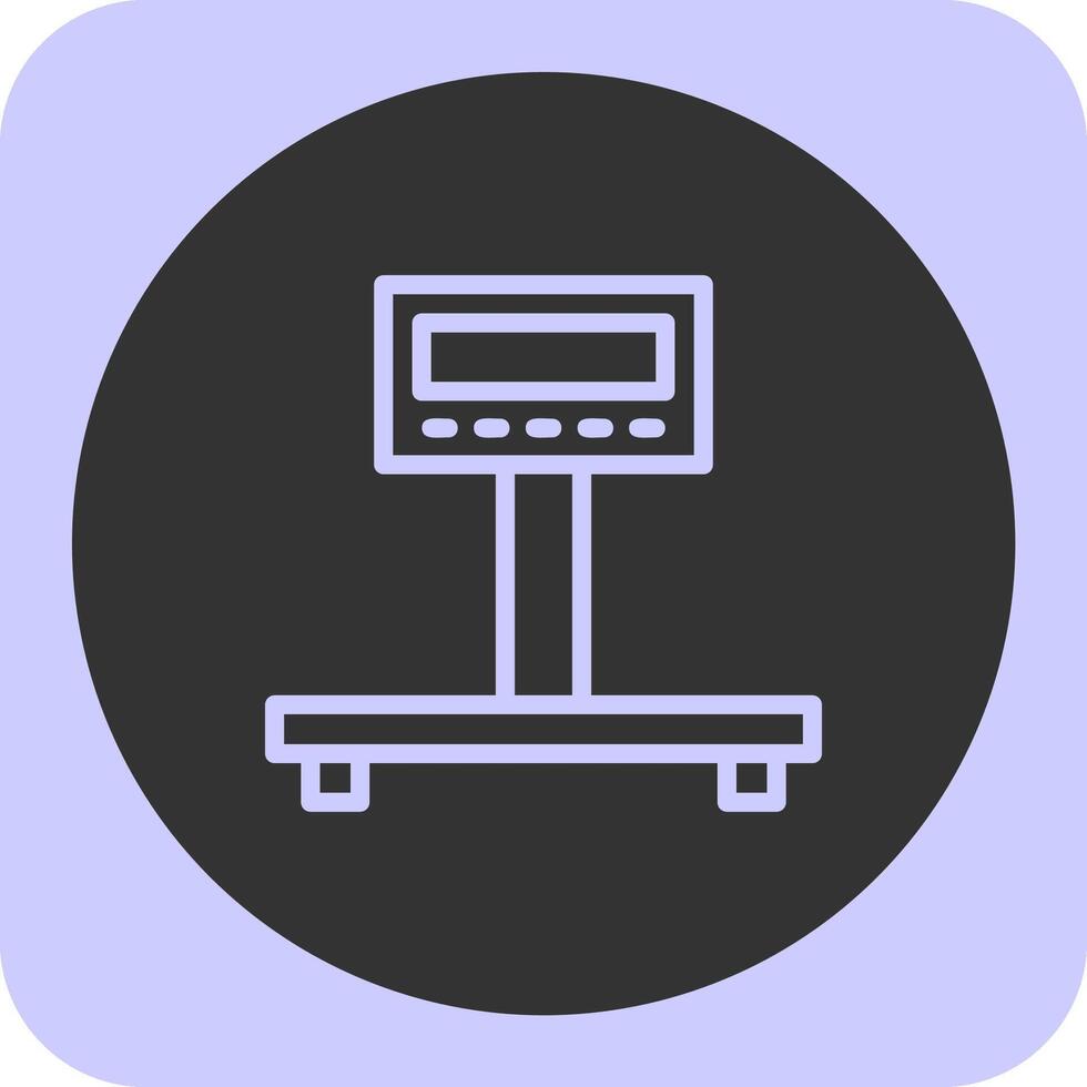 Industrial Scale Linear Round Icon vector