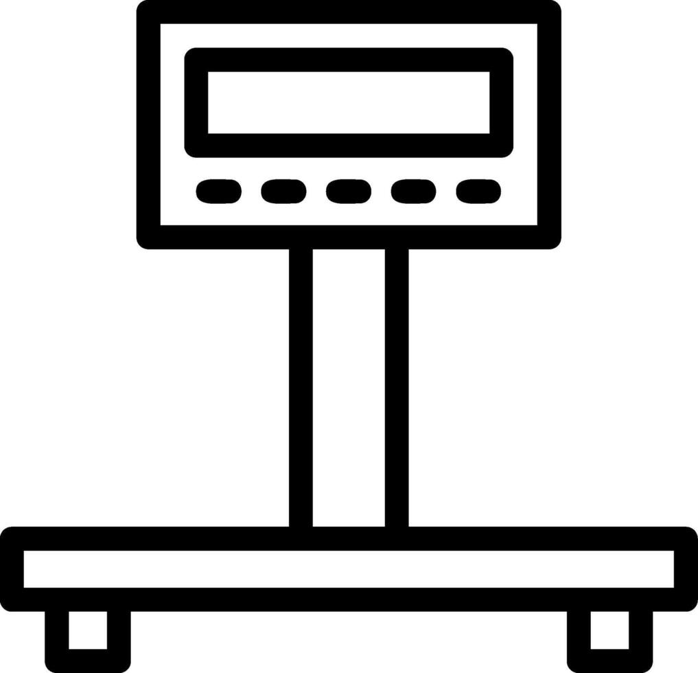 Industrial Scale Line Icon vector