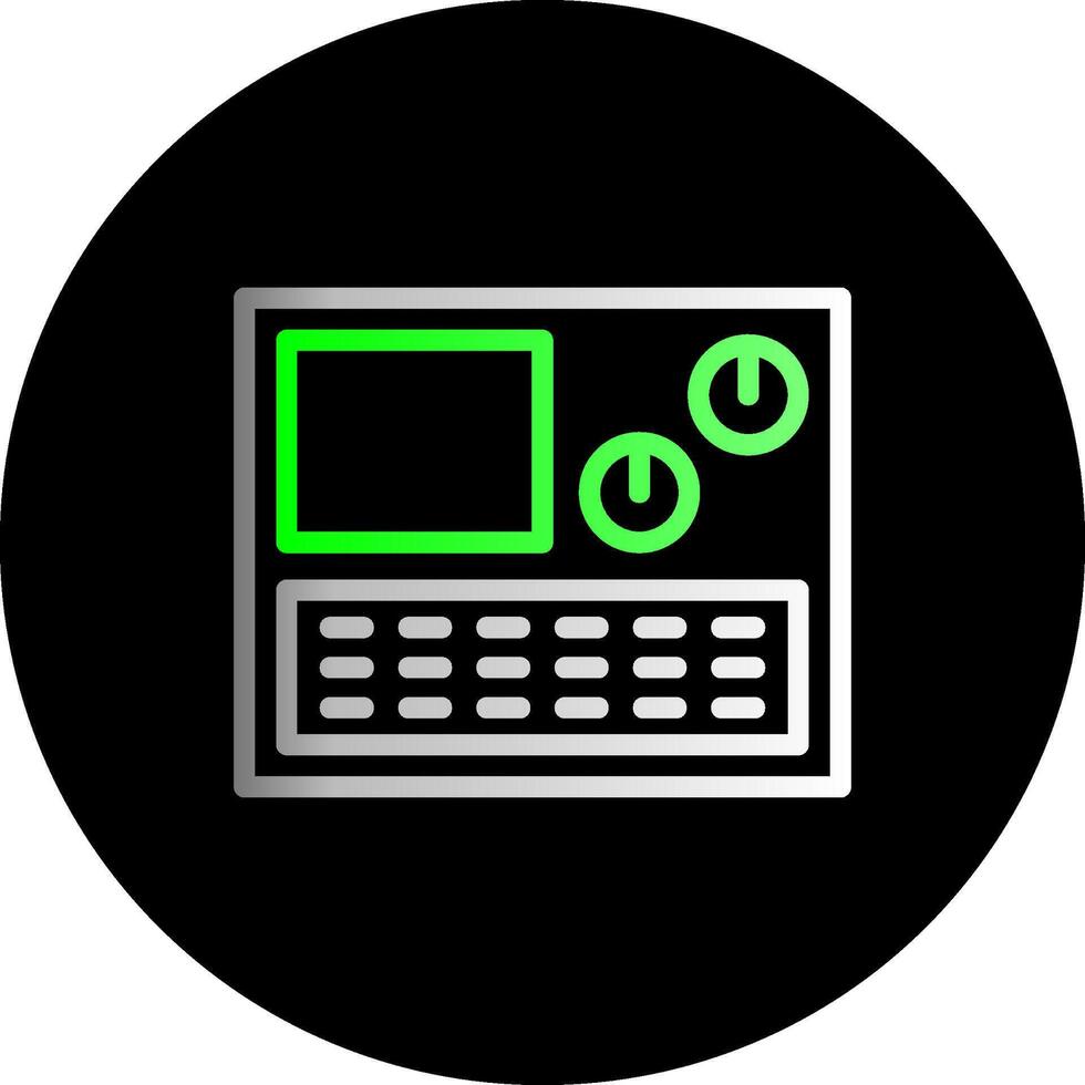 Machine Control Panel Dual Gradient Circle Icon vector