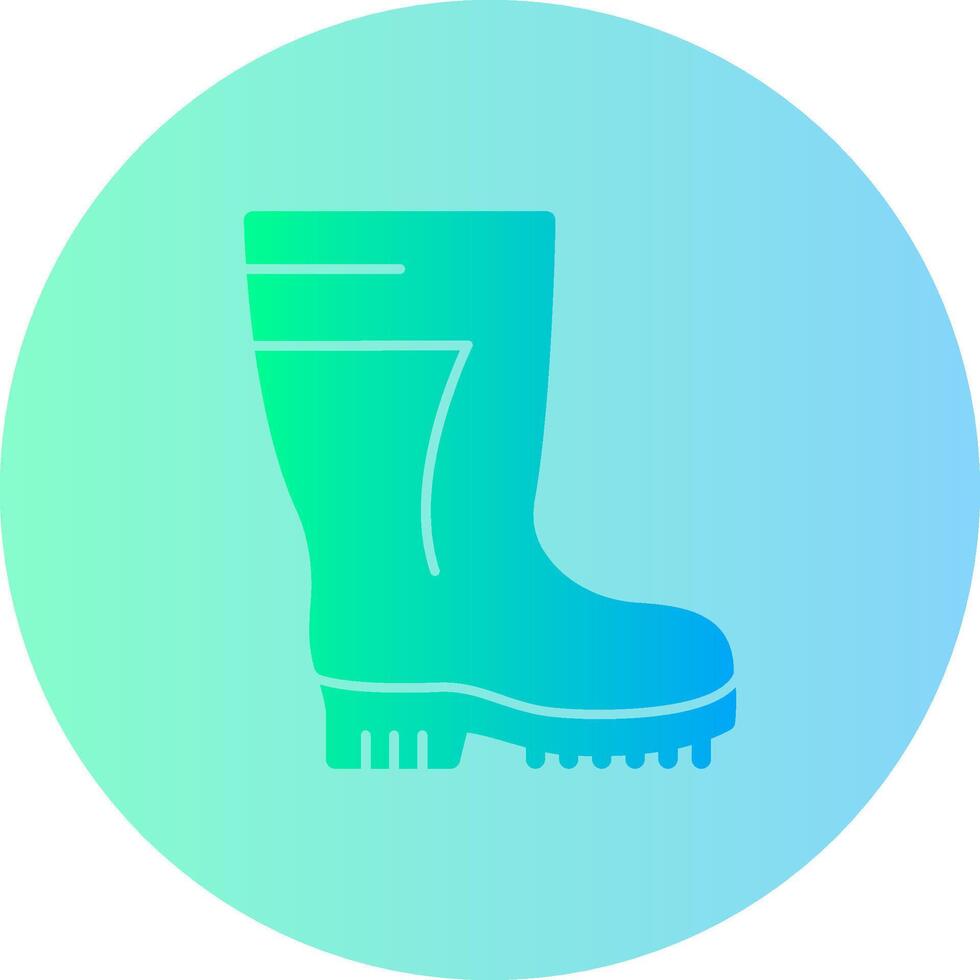 Safety Boot Gradient Circle Icon vector