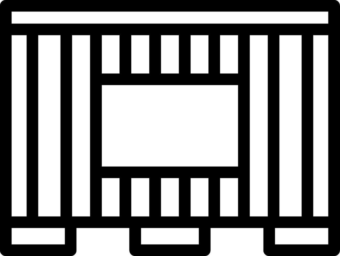 Shipping Container Line Icon vector