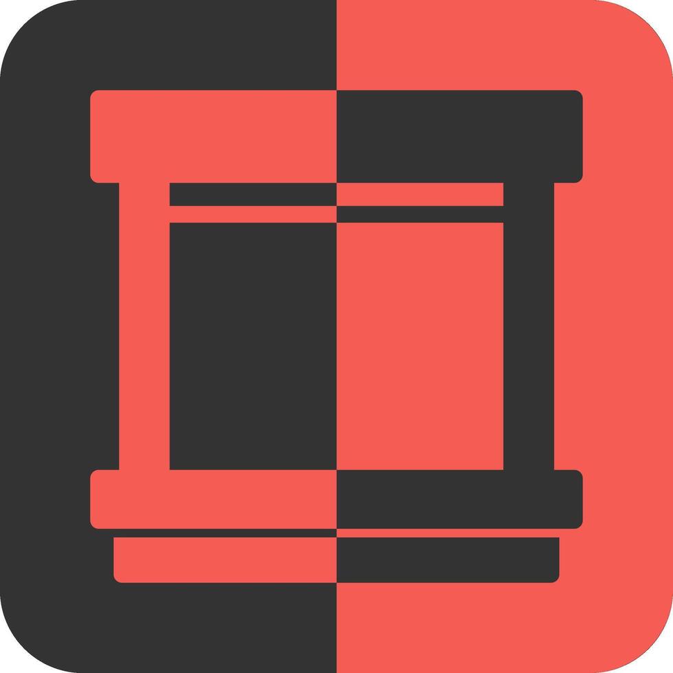 Loading Dock Red Inverse Icon vector