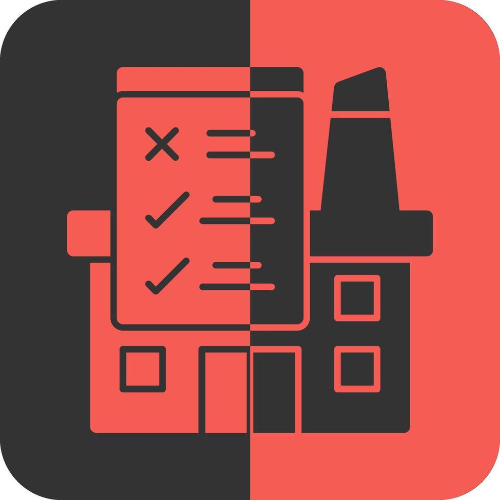 Industry Standards Red Inverse Icon vector