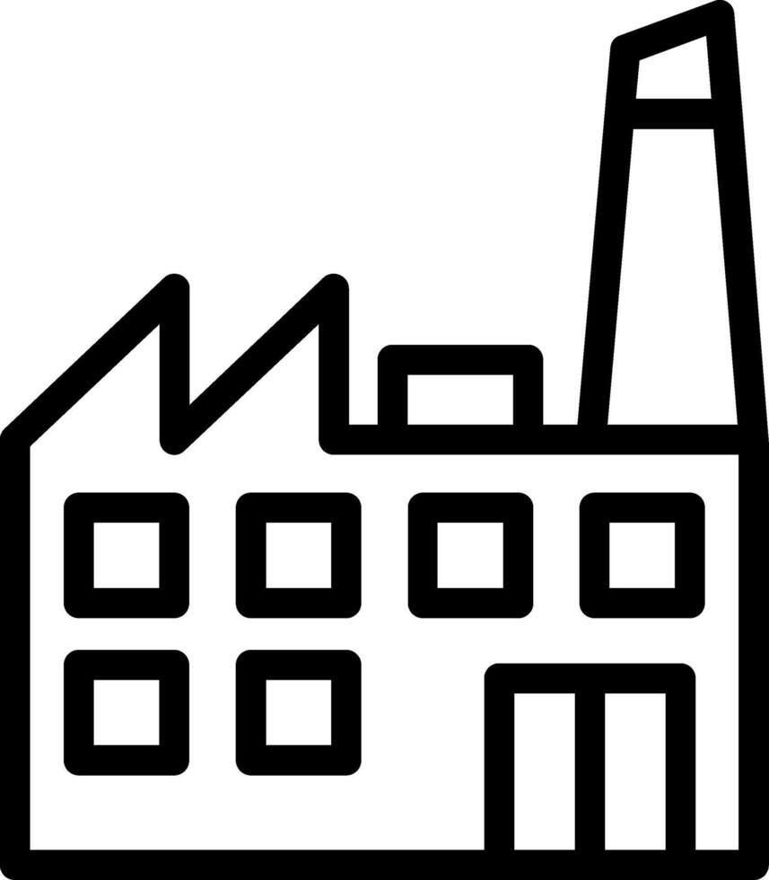Factory Silhouette Line Icon vector