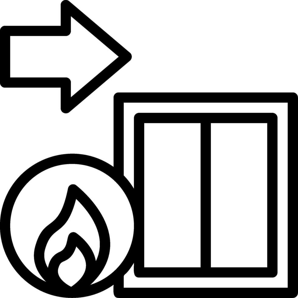 Factory Exit Line Icon vector