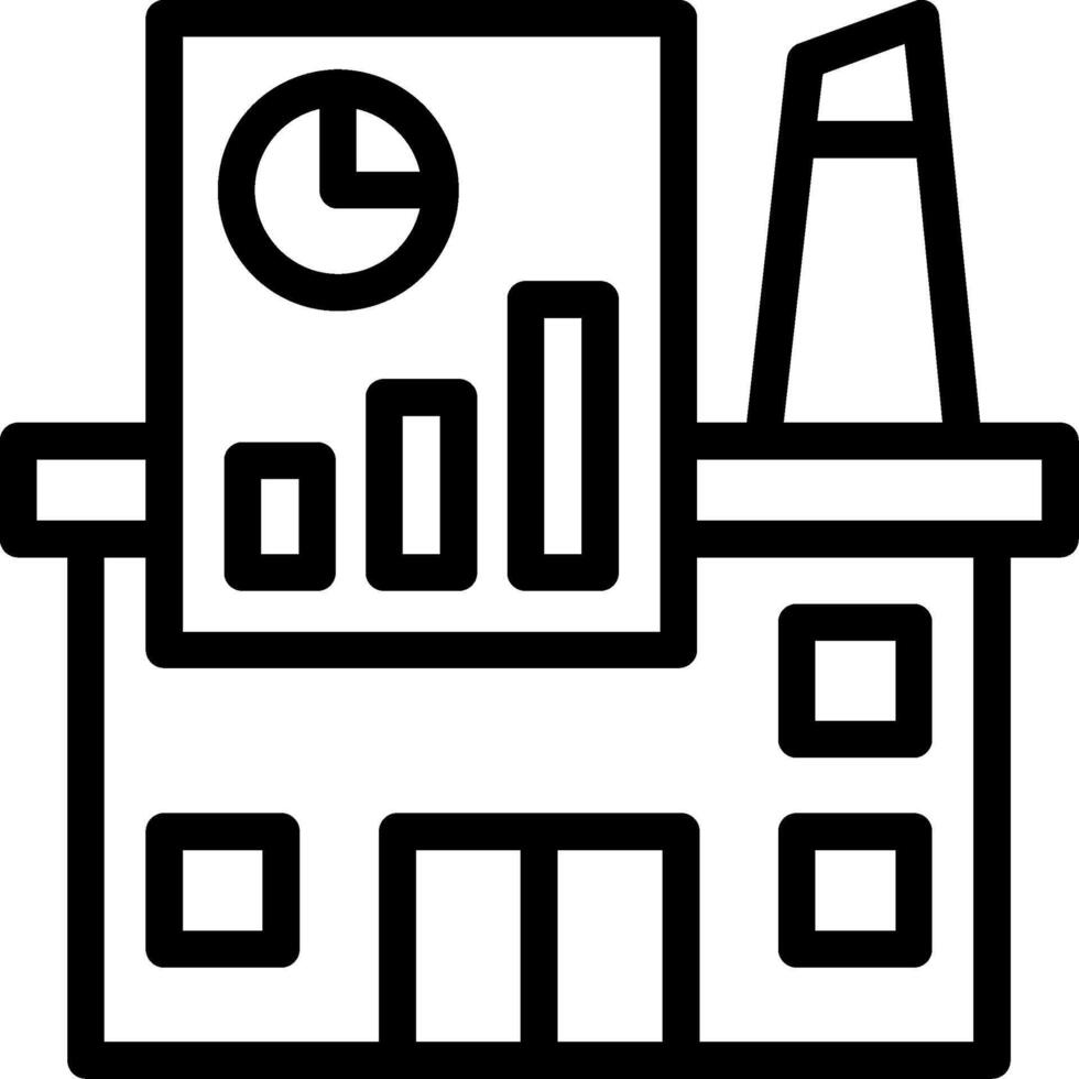 Industry Growth Chart Line Icon vector