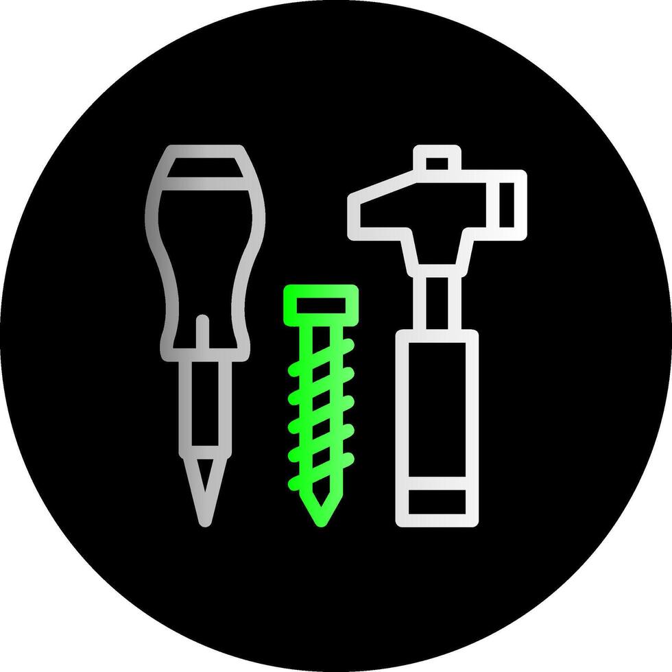 Maintenance Tools Dual Gradient Circle Icon vector