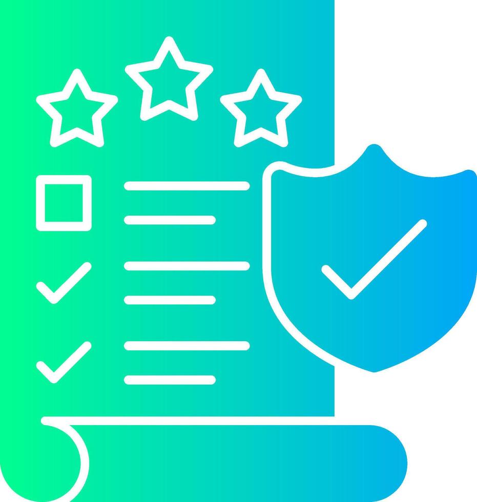 Quality Assurance Solid Multi Gradient Icon vector