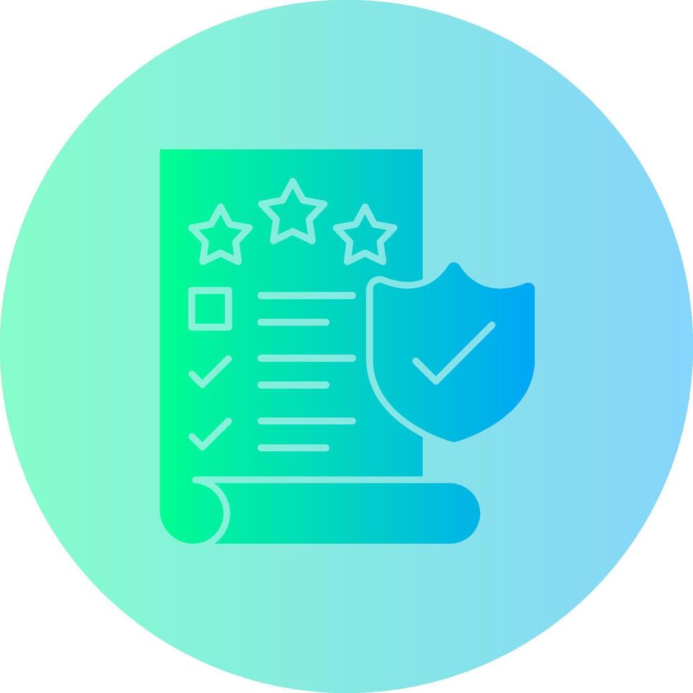 Quality Assurance Gradient Circle Icon vector