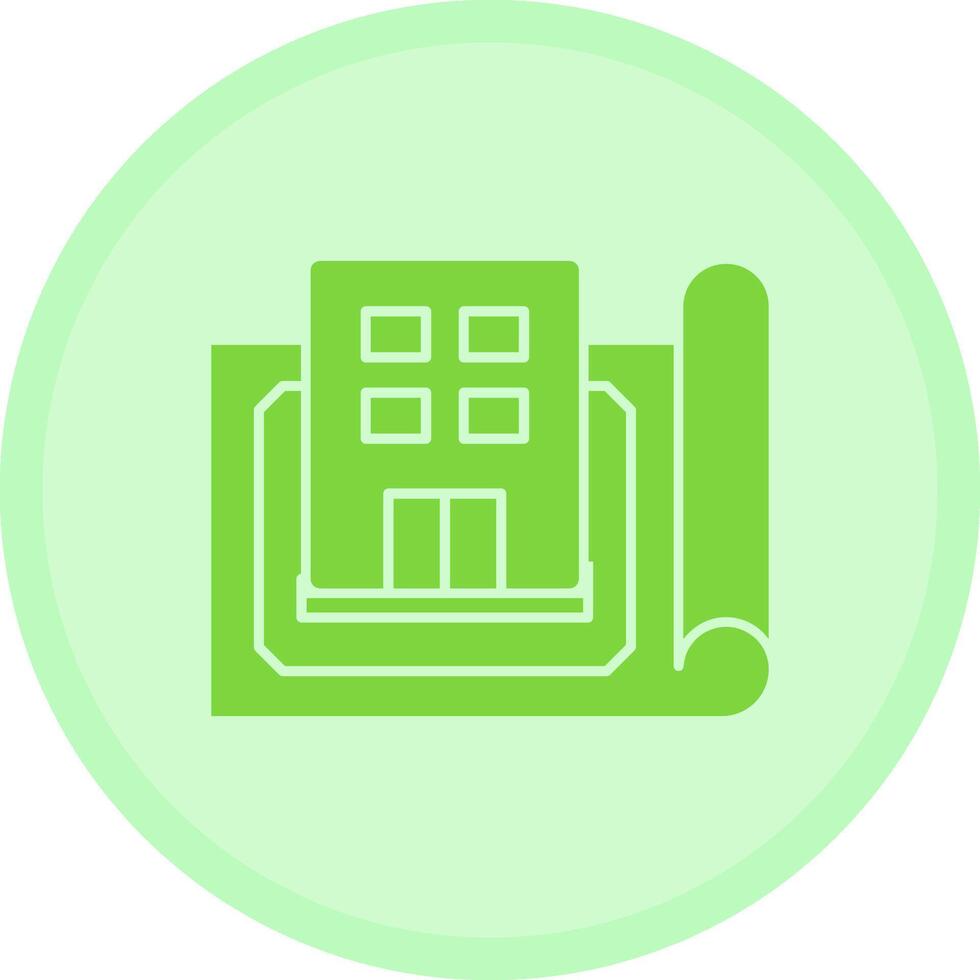 Industry Blueprint Multicolor Circle Icon vector
