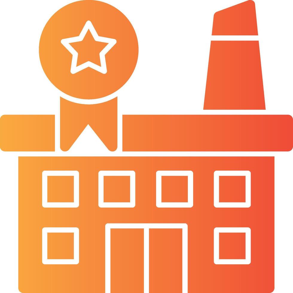 Industry Awards Solid Multi Gradient Icon vector