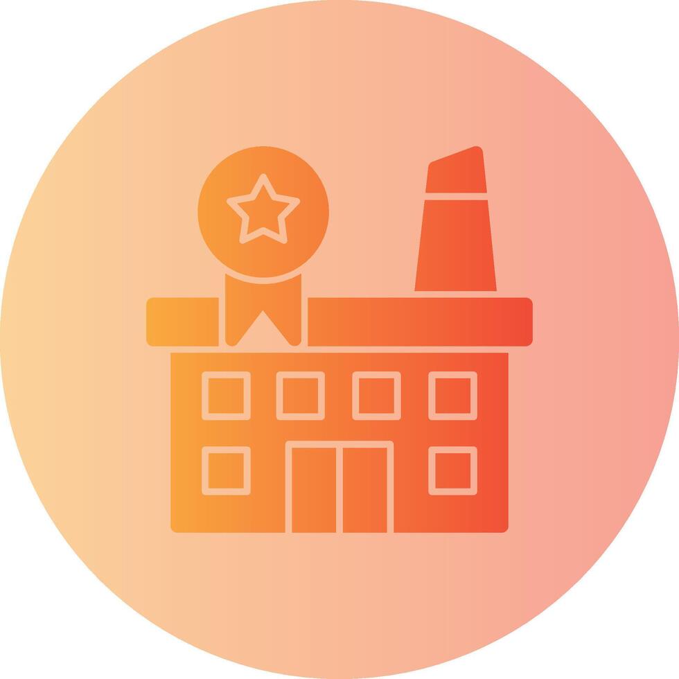 Industry Awards Gradient Circle Icon vector
