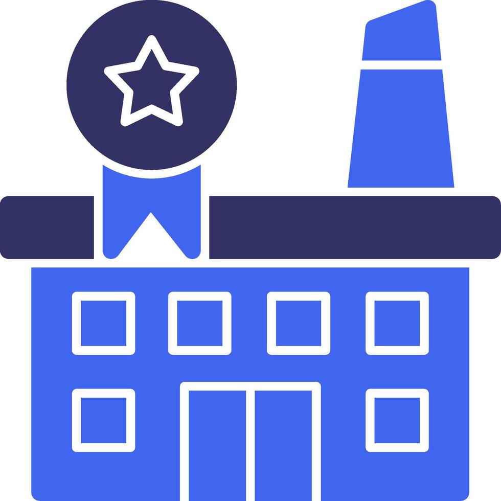 Industry Awards Solid Two Color Icon vector