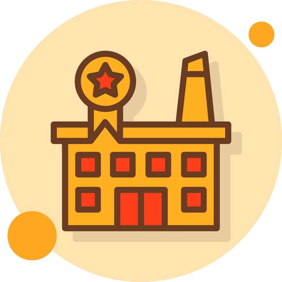 Industry Awards Filled Shadow Cirlce Icon vector