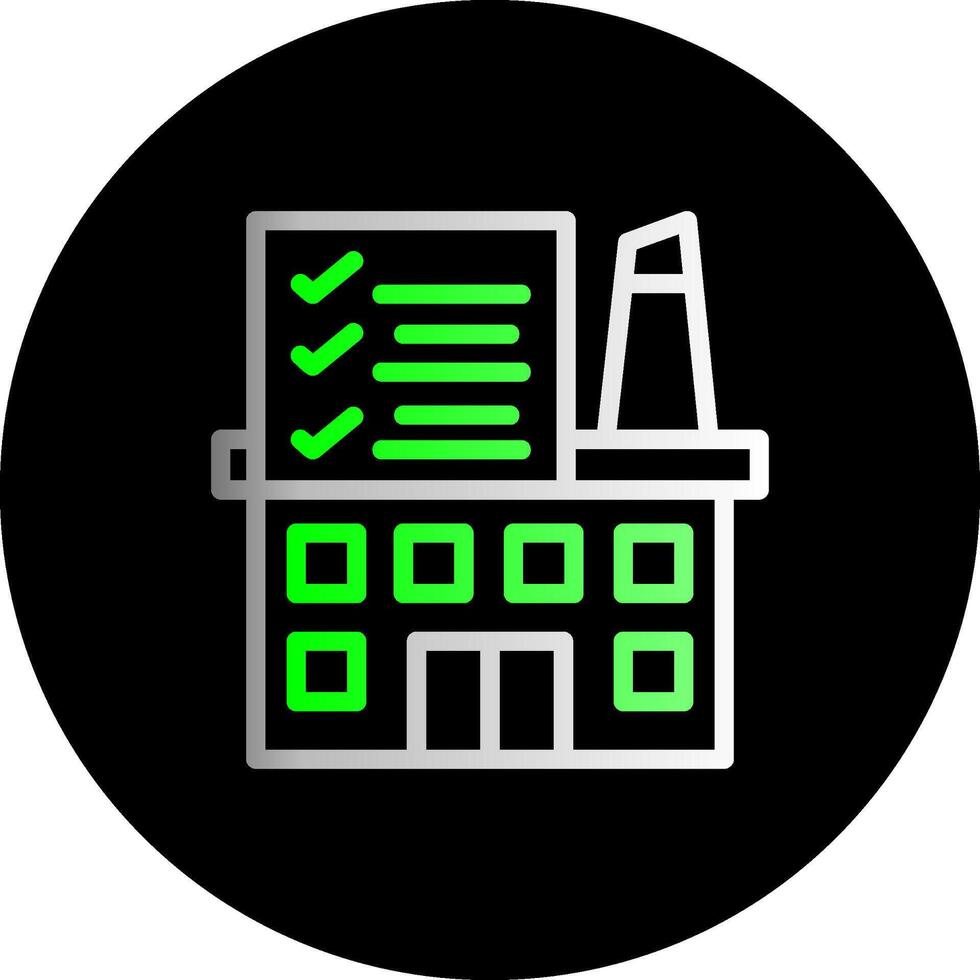 Factory Inspection Dual Gradient Circle Icon vector