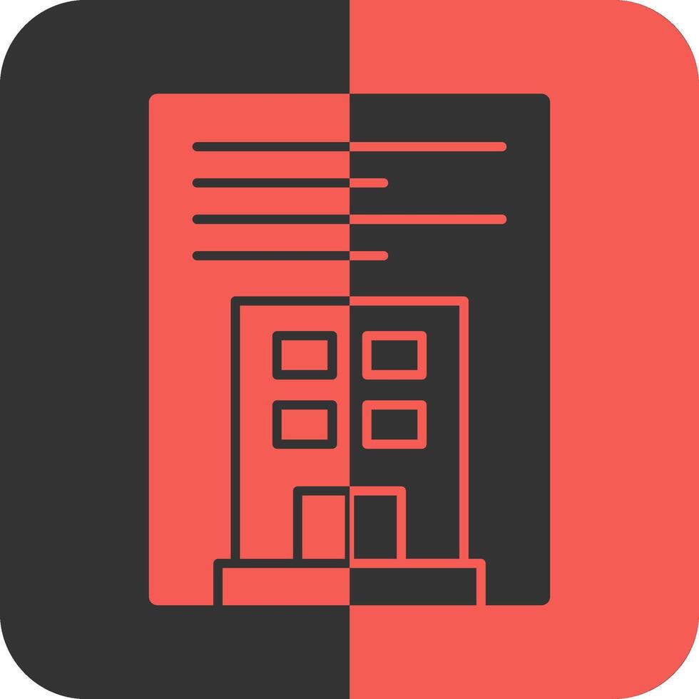 Industry Regulations Red Inverse Icon vector