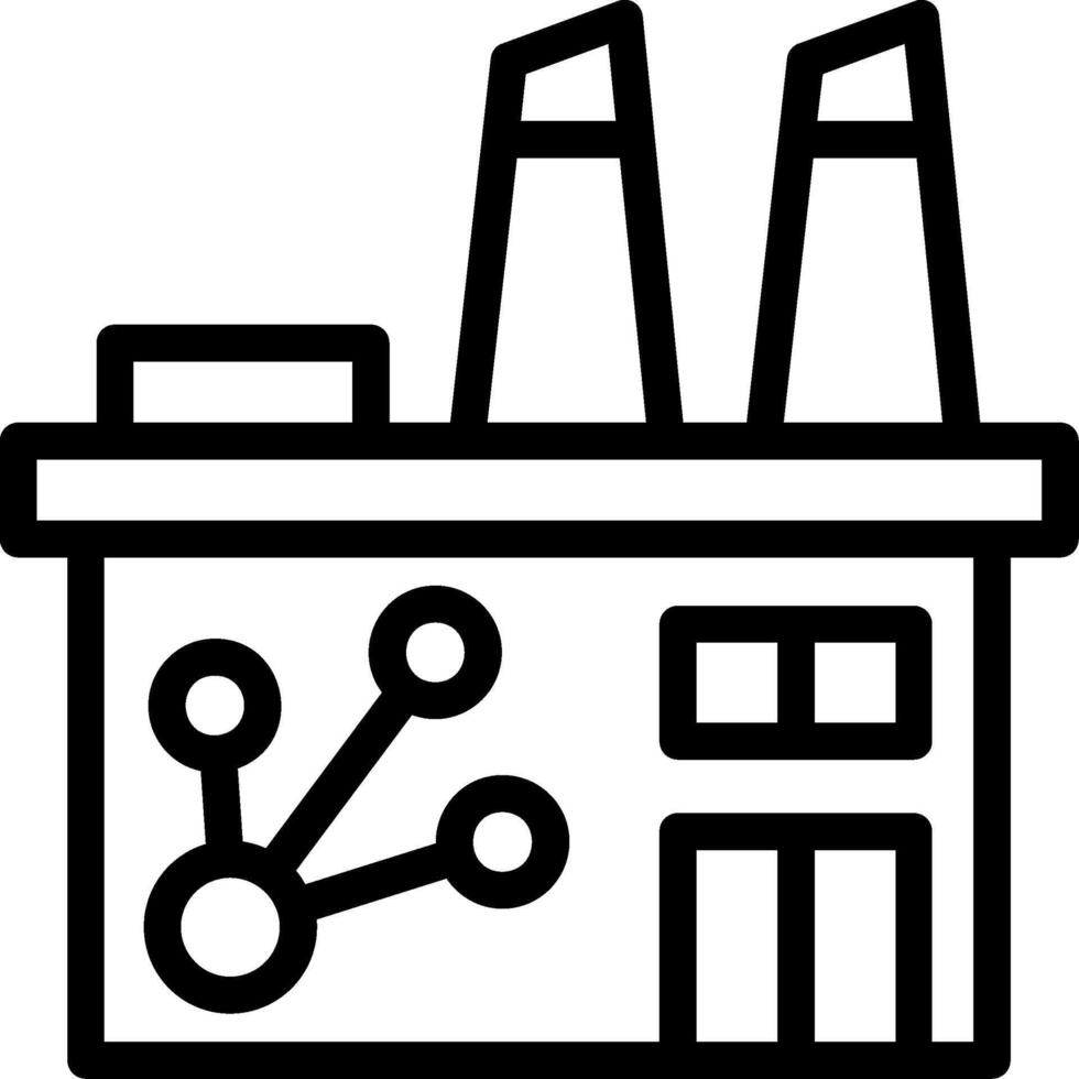 Industry Networking Line Icon vector