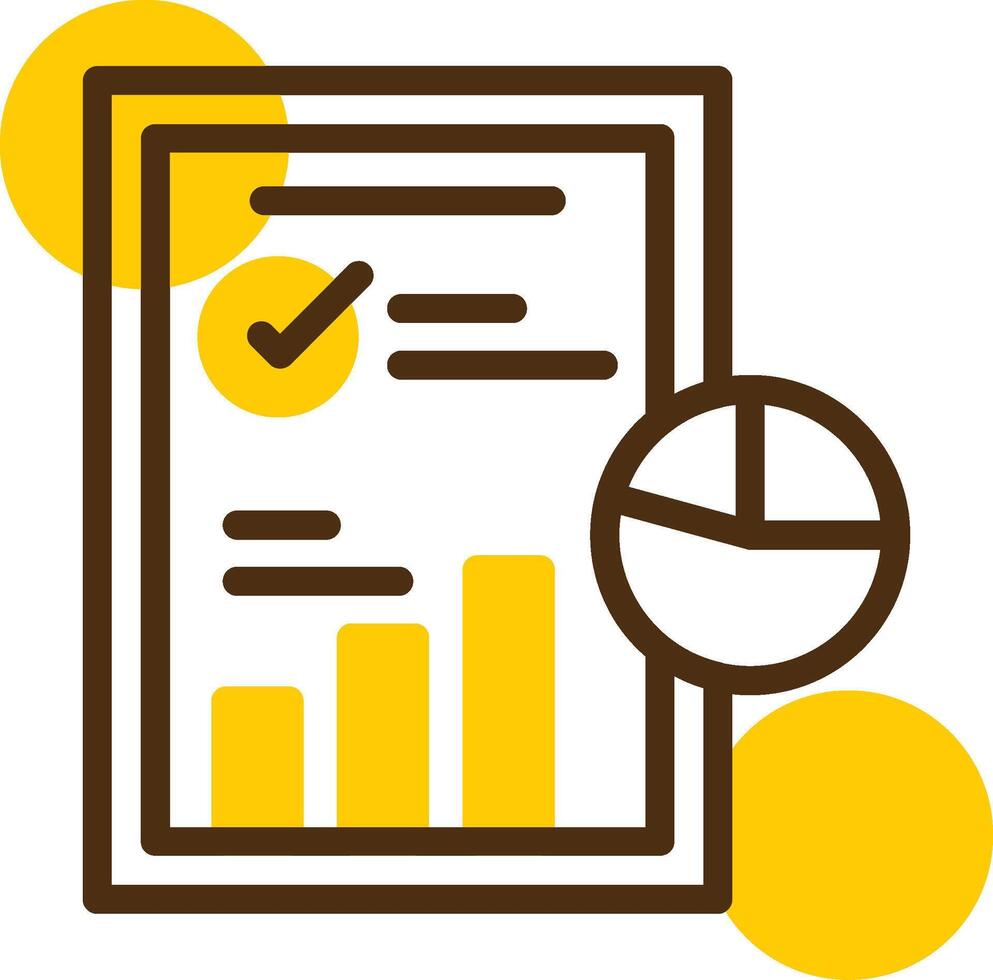 Industry Analysis Yellow Lieanr Circle Icon vector