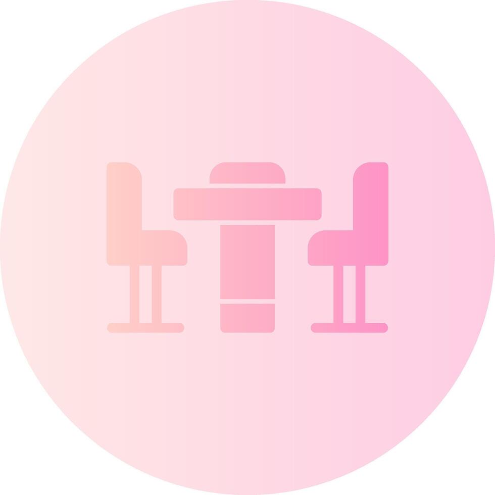 Conference Table Gradient Circle Icon vector