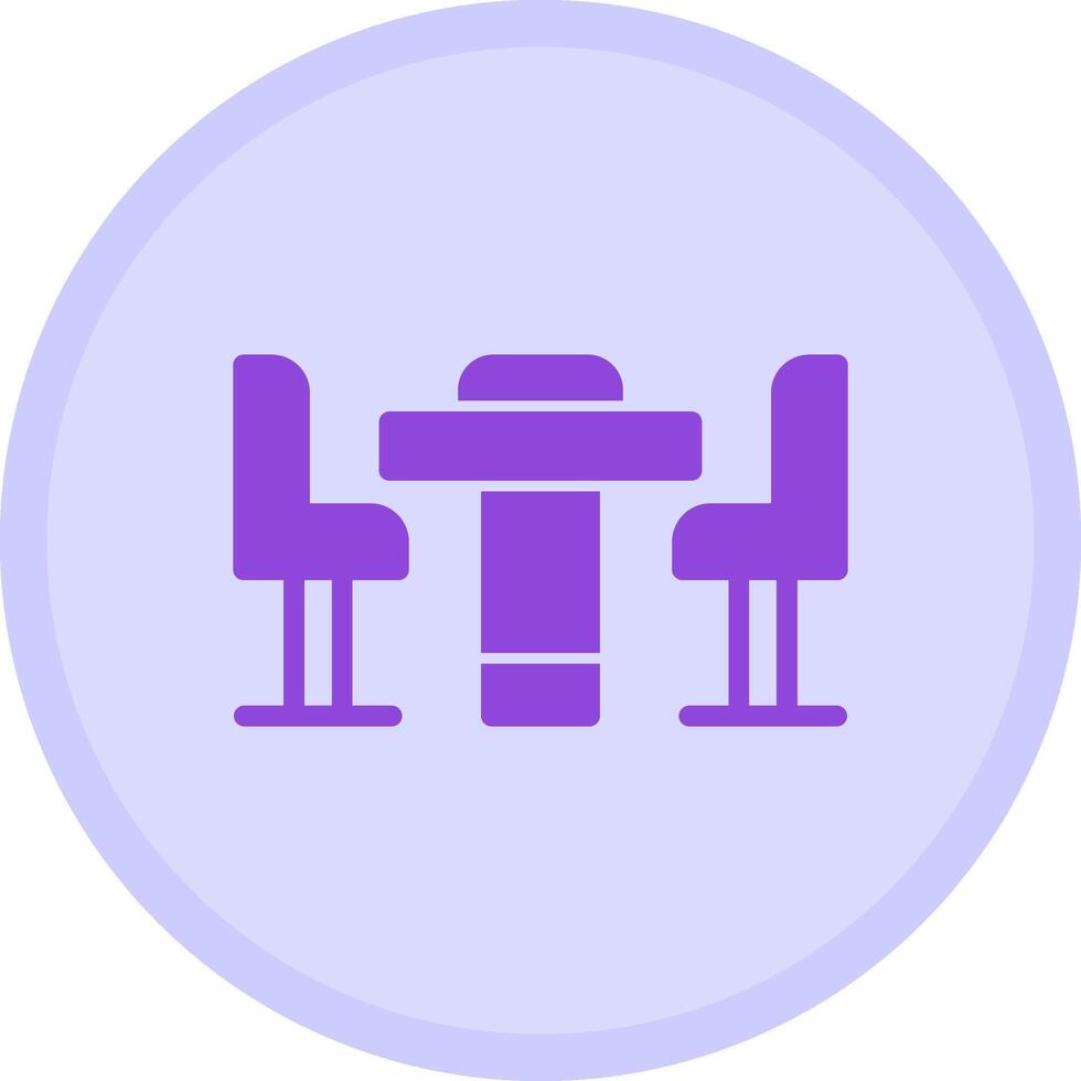 Conference Table Multicolor Circle Icon vector