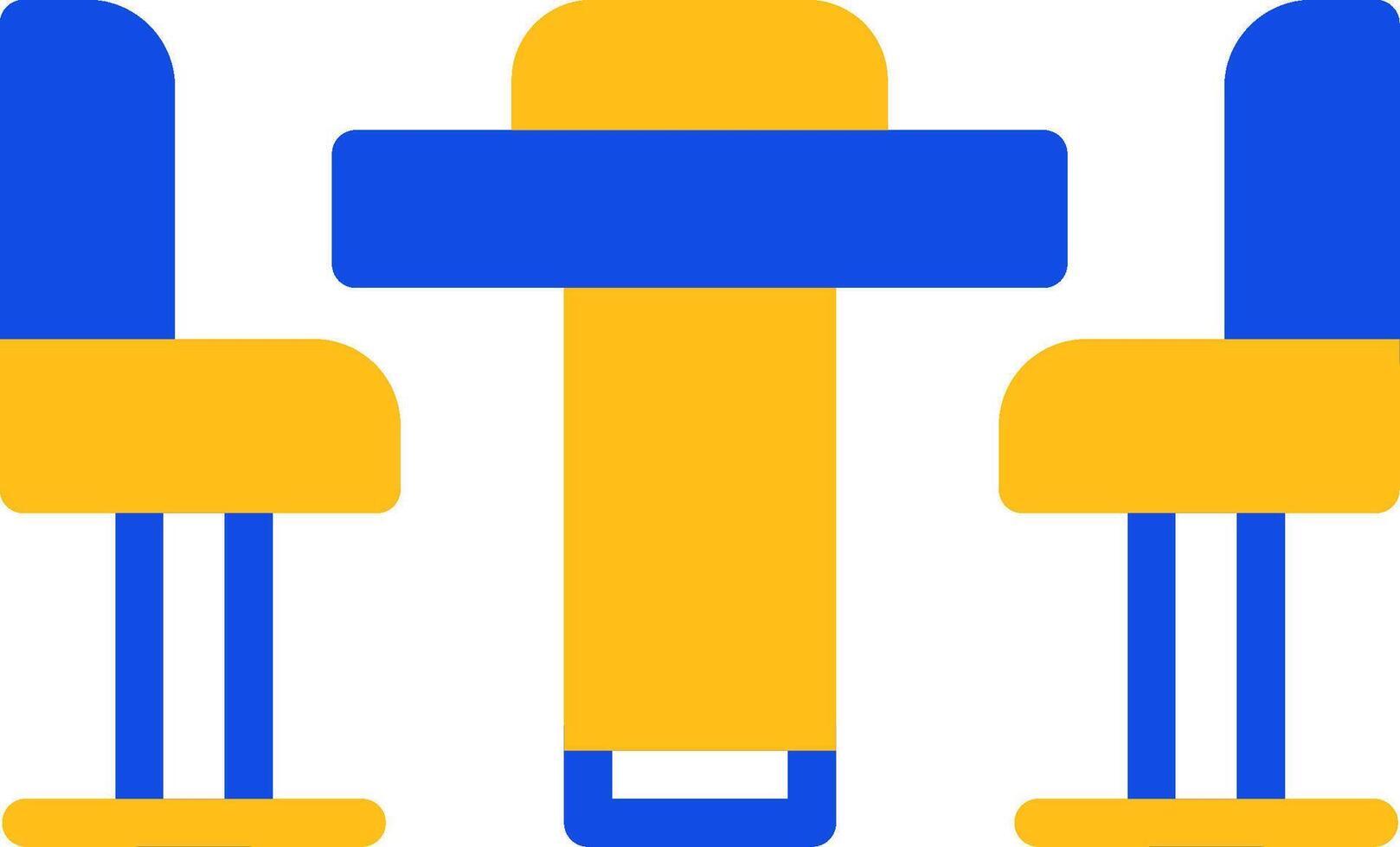 Conference Table Flat Two color Icon vector