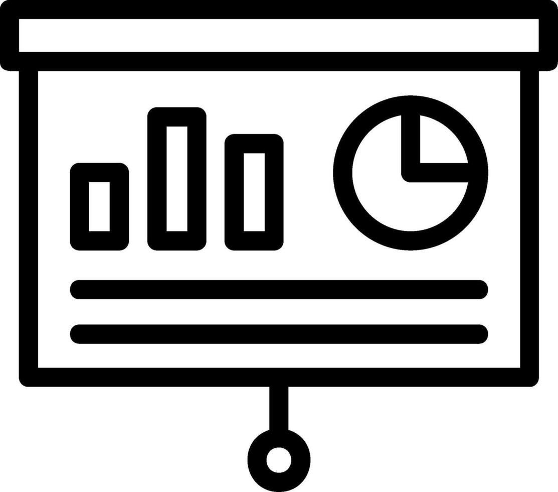 Presentation Screen Line Icon vector