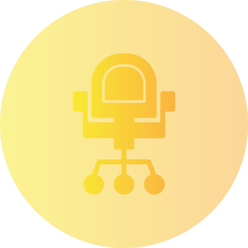 Chair Gradient Circle Icon vector