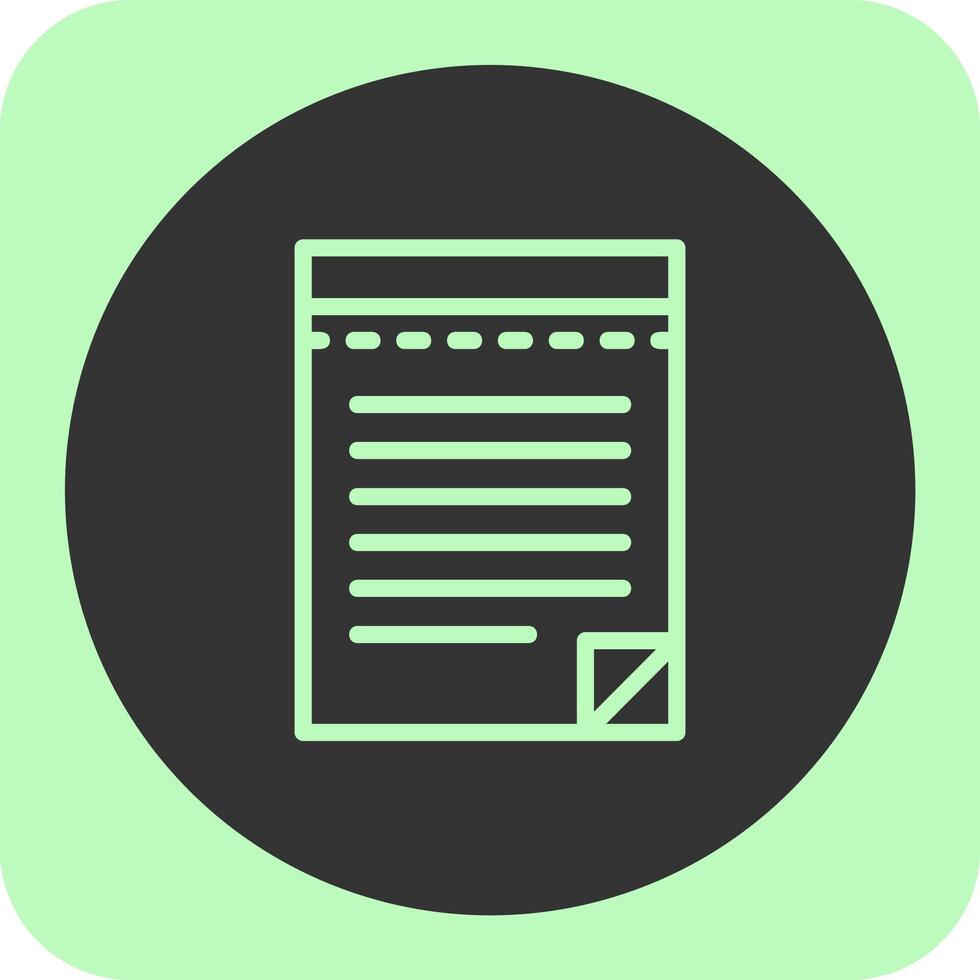 Notepad Linear Round Icon vector