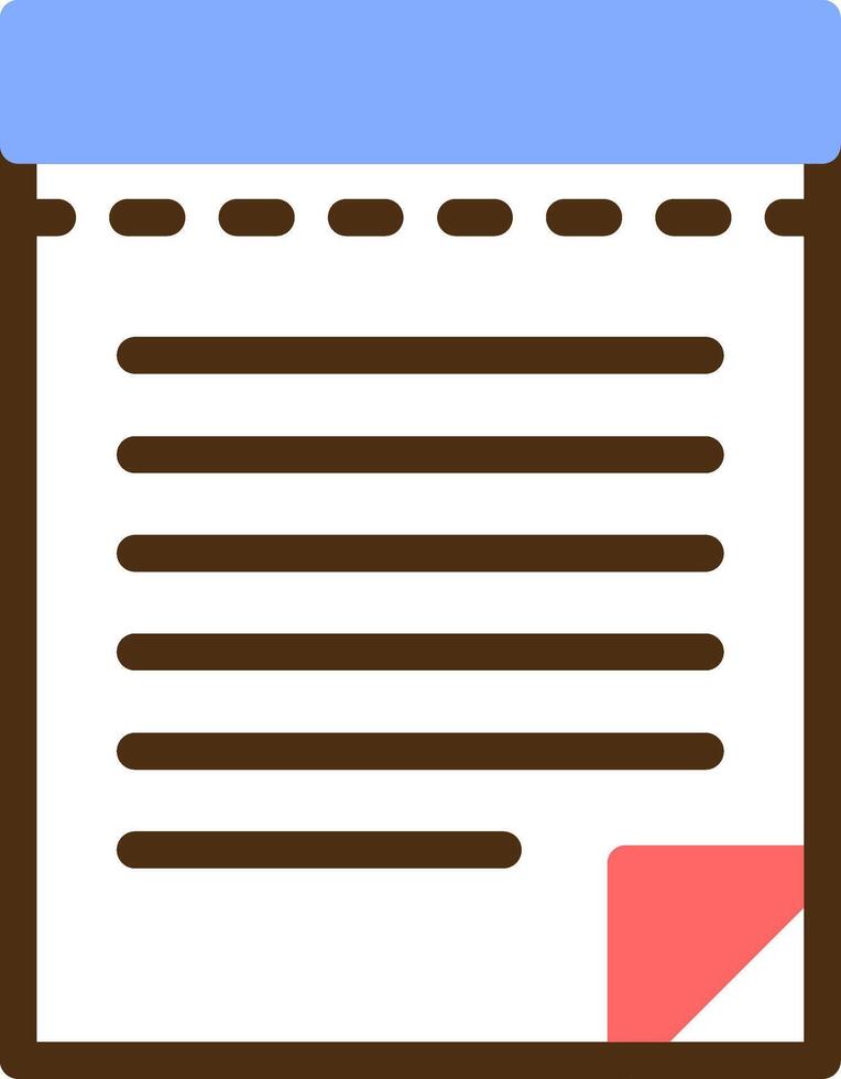 Notepad Color Filled Icon vector