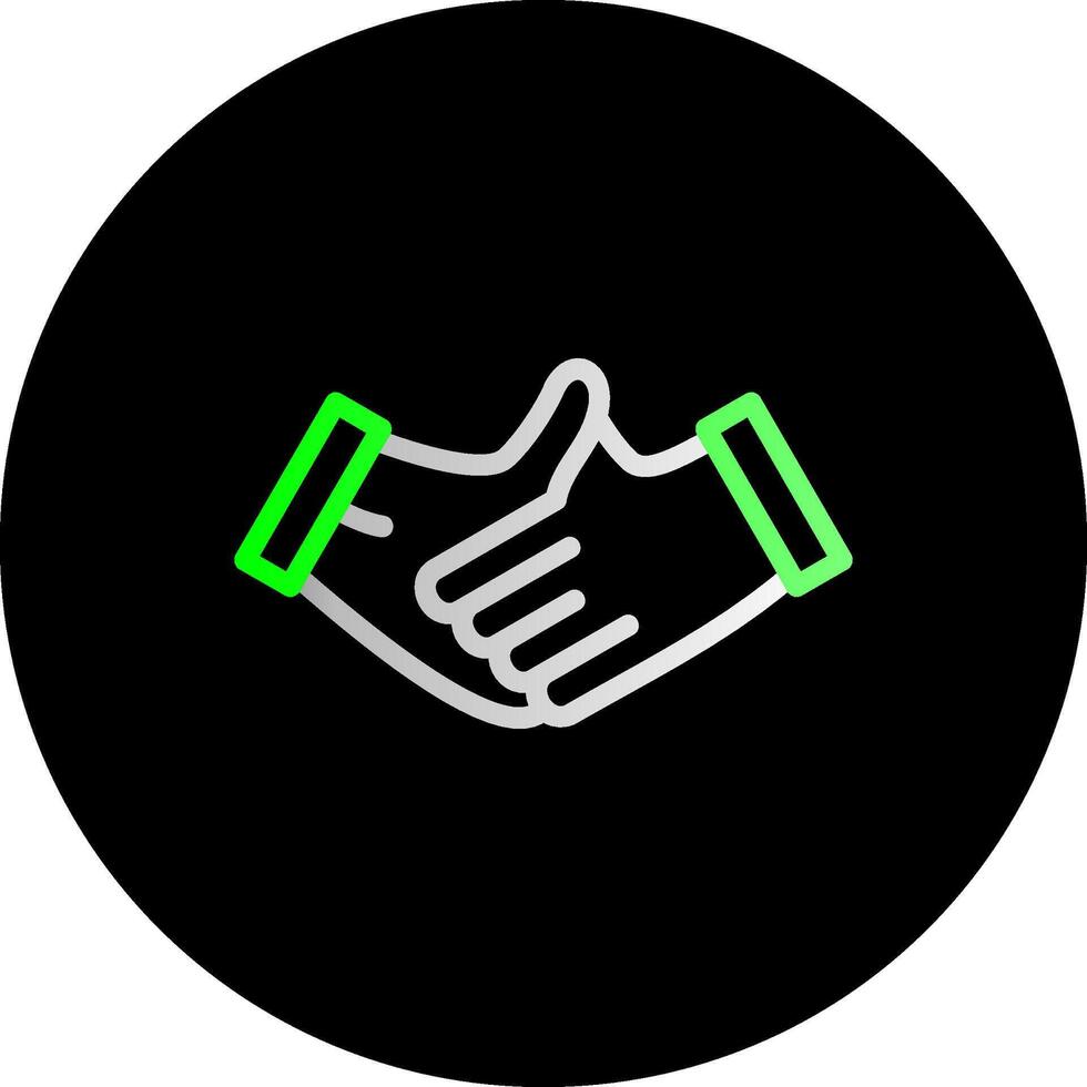 Handshake Dual Gradient Circle Icon vector