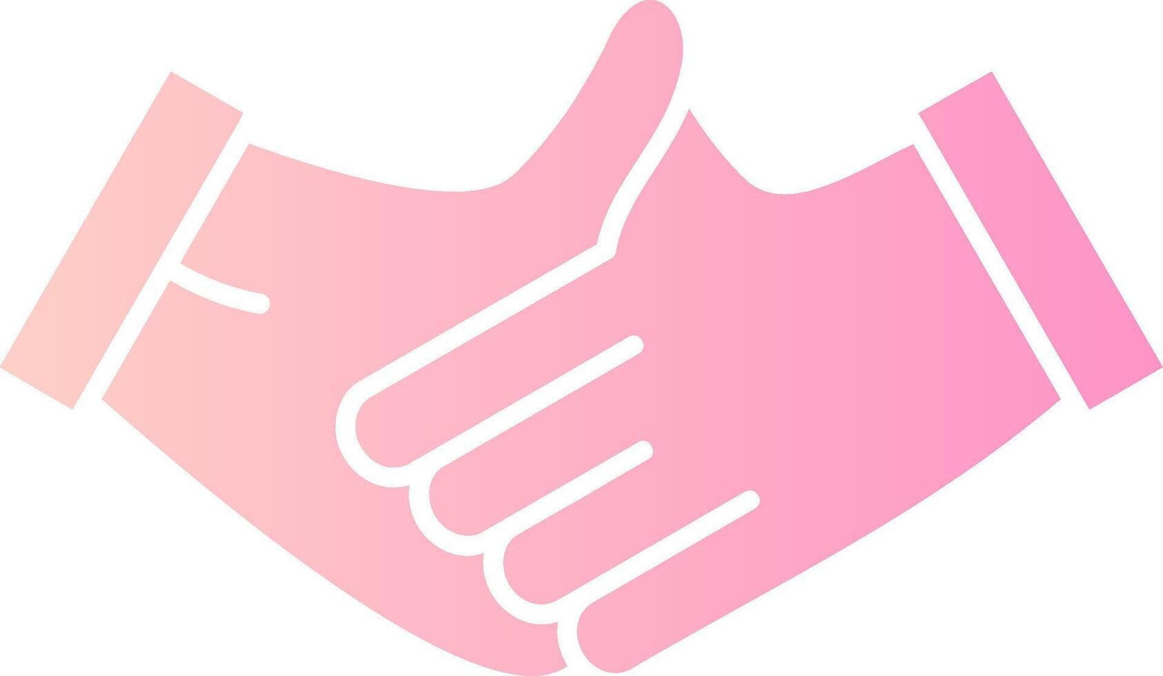 Handshake Solid Multi Gradient Icon vector