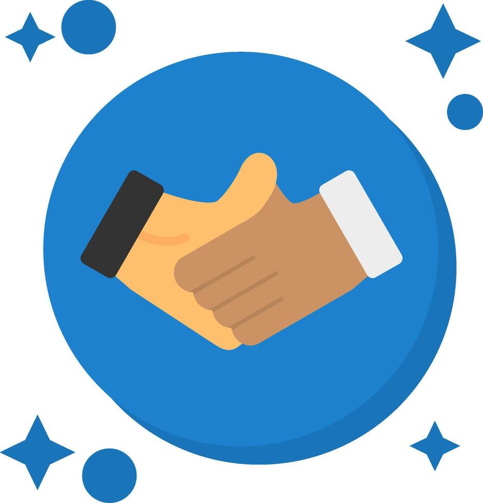 Handshake Tailed Color Icon vector