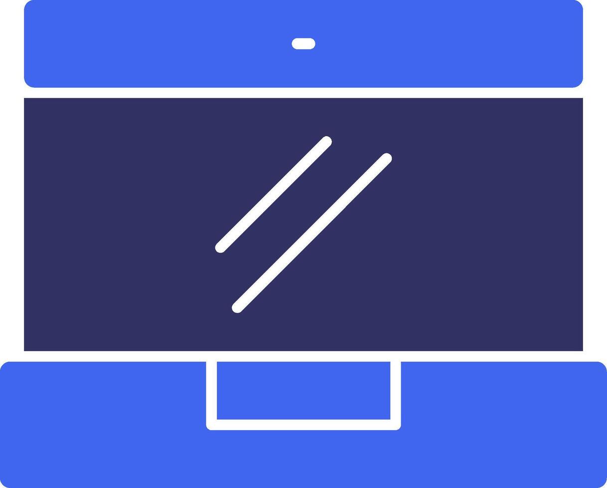 Laptop Solid Two Color Icon vector