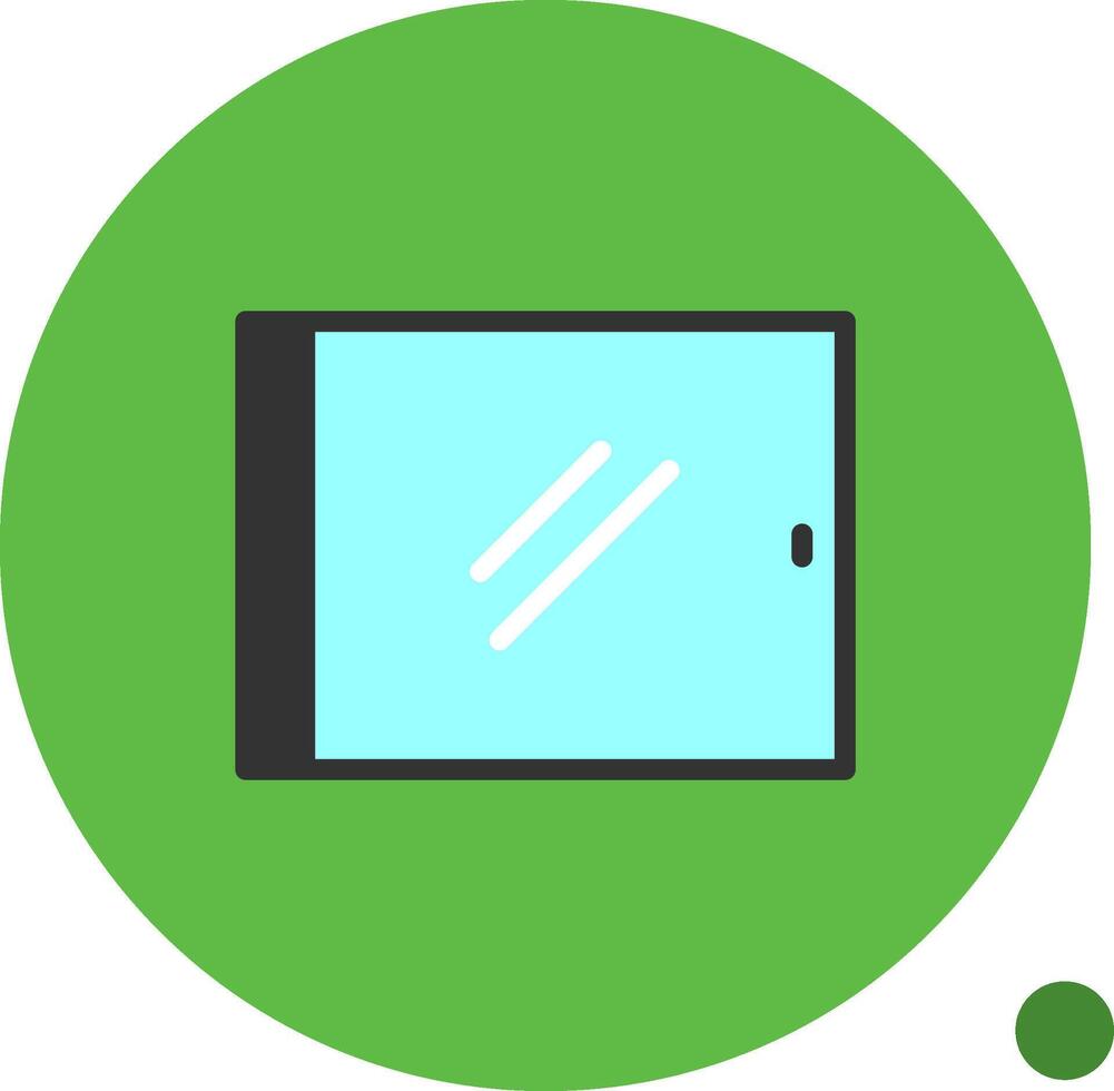 Tablet Flat Shadow Icon vector