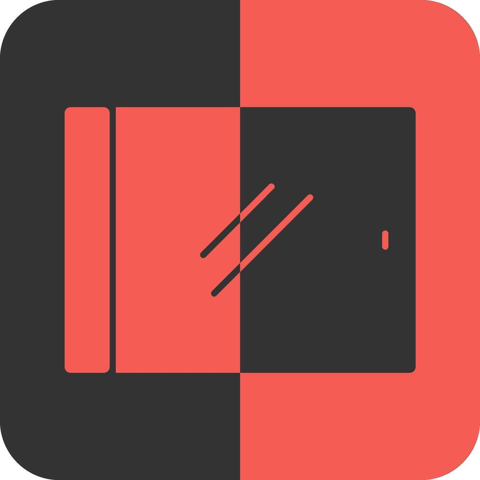 Tablet Red Inverse Icon vector