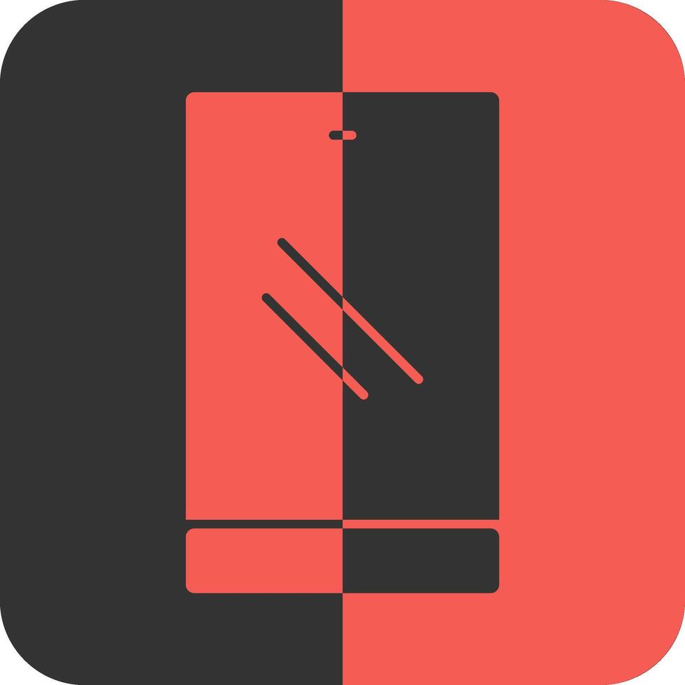 Smartphone Red Inverse Icon vector