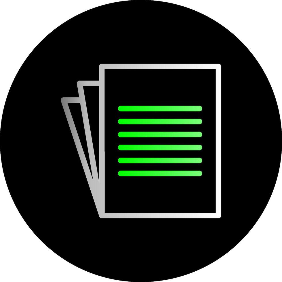 Document Dual Gradient Circle Icon vector