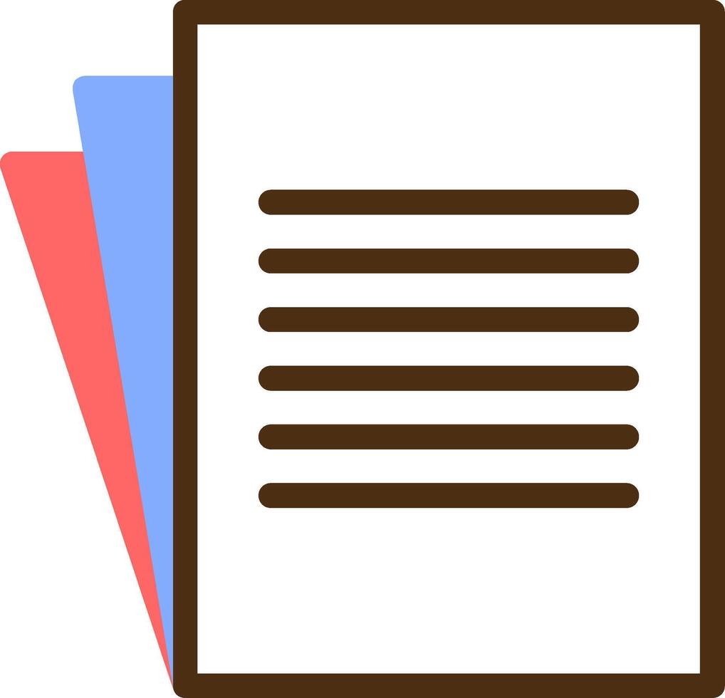 Document Color Filled Icon vector