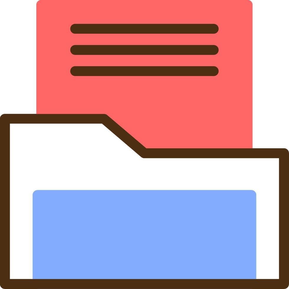 File Folder Color Filled Icon vector