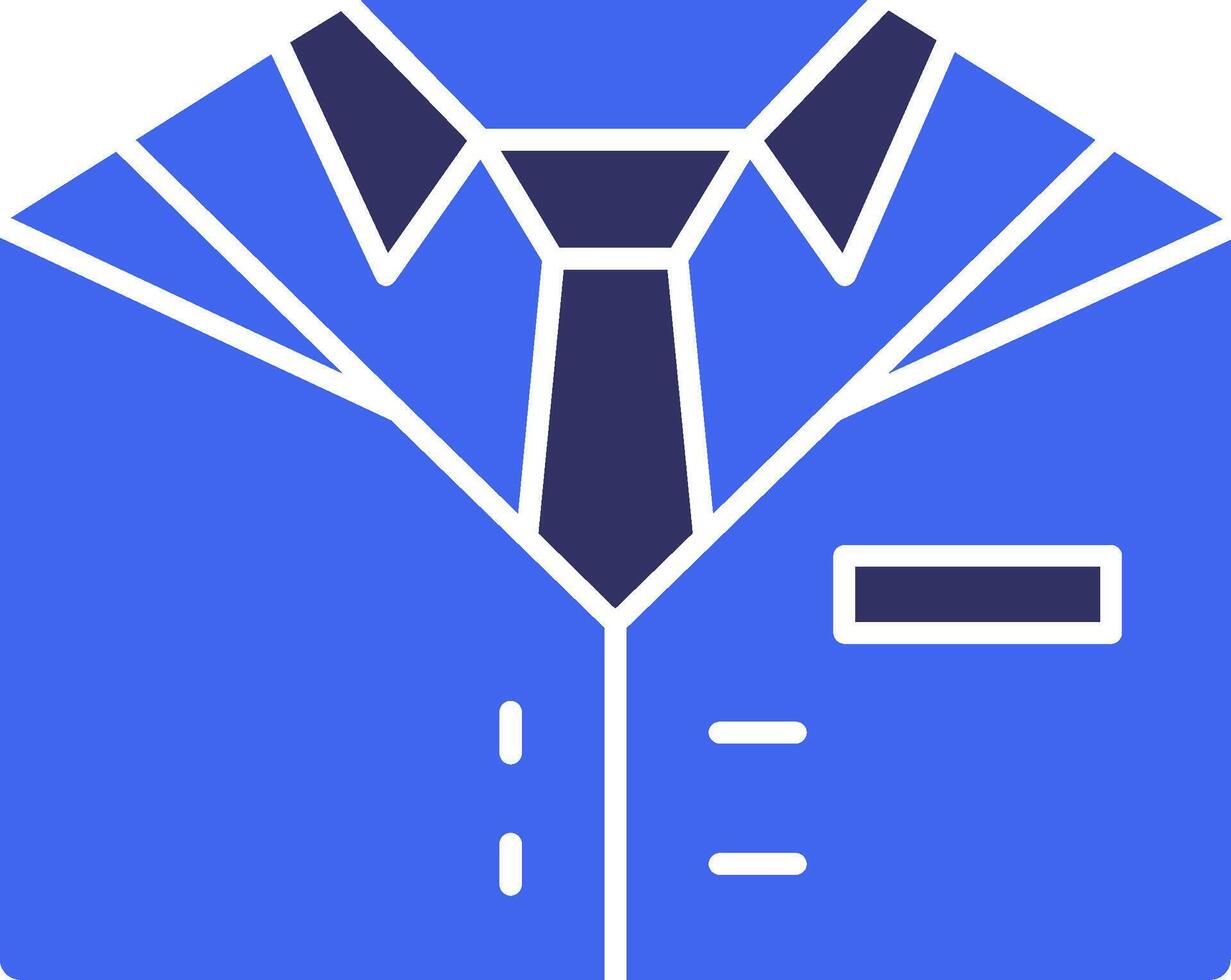 Suit Solid Two Color Icon vector